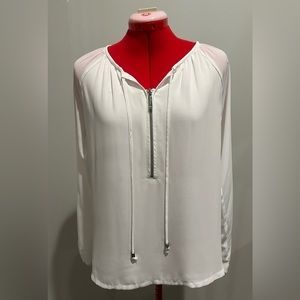 Lines tunic with 1/2 zipper